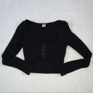 FASHION NOVA BLACK CROP TOP
